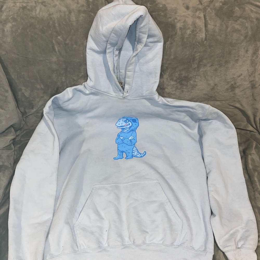 Light Blue Dinosaur Hoodie